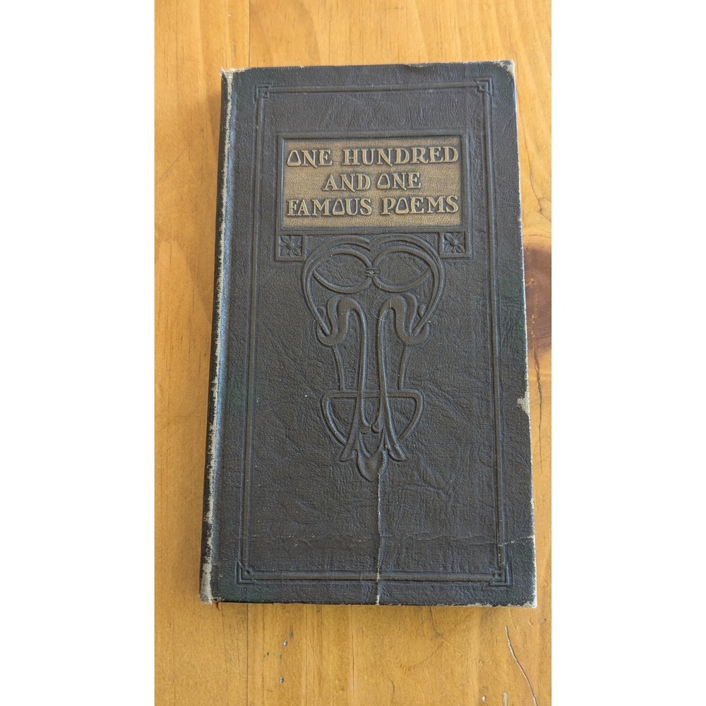 One Hundred and One Famous Poems Roy J Cook 1929 Revised Edition Hardcover Brown